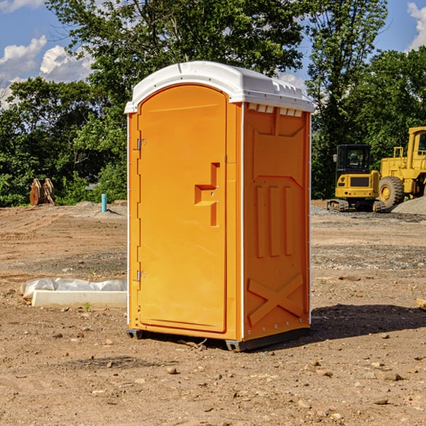 how often are the portable toilets cleaned and serviced during a rental period in Harris